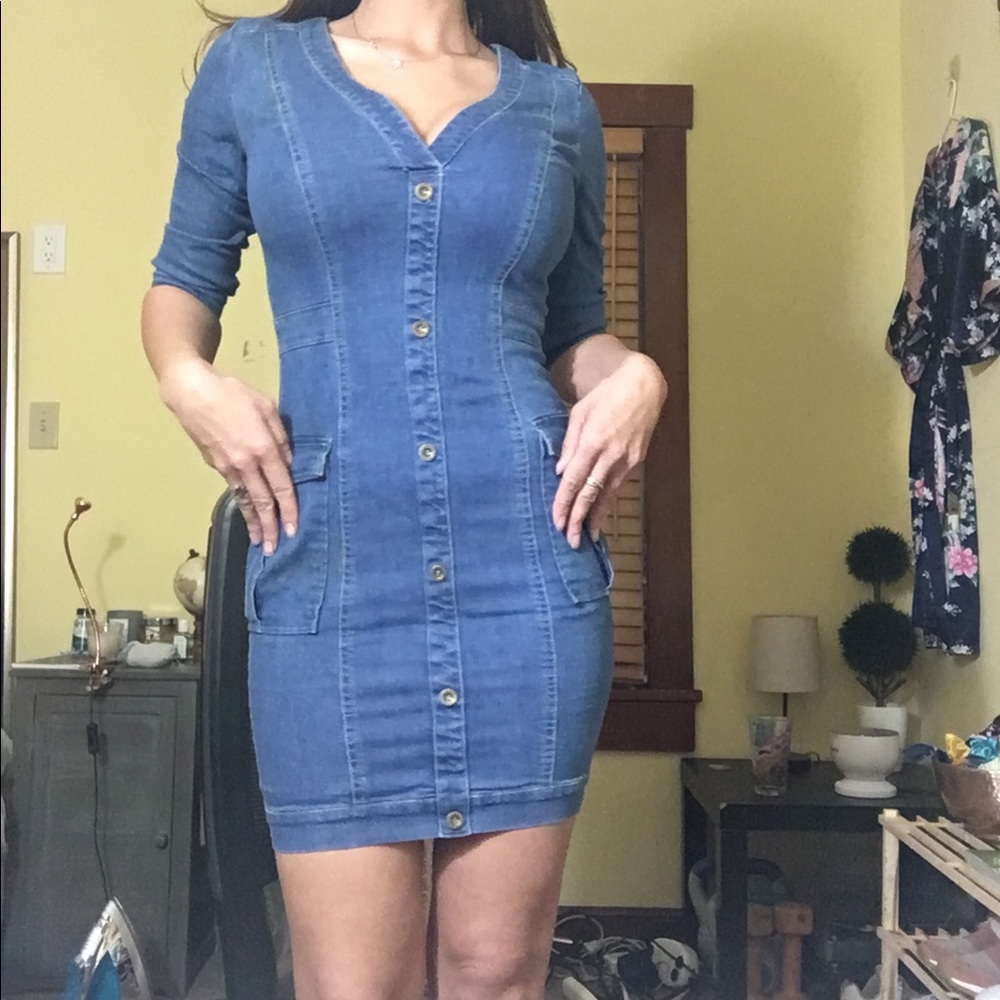 Denim super stretchy dress